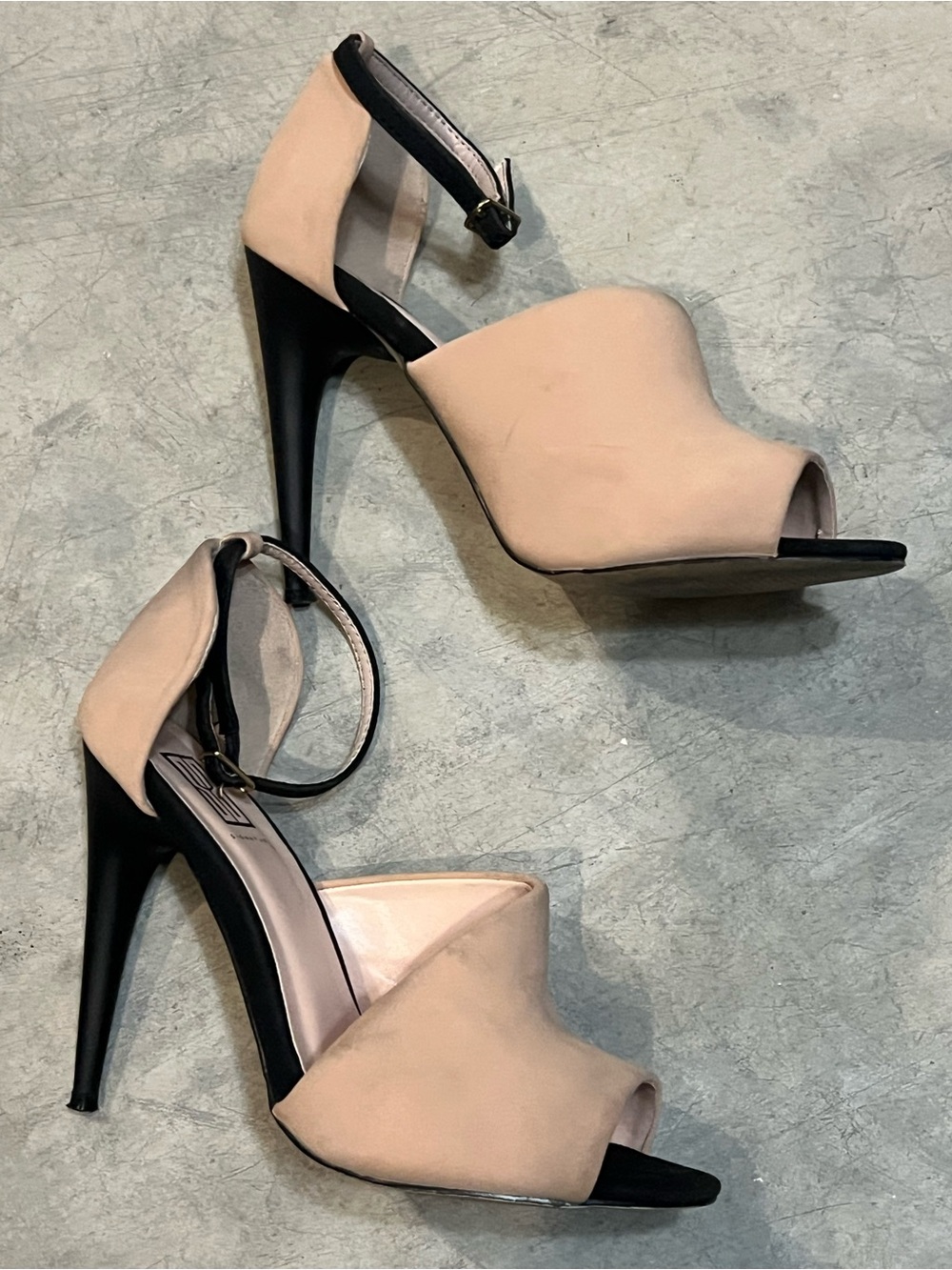 Women's Blush Open-Toe High Heel Sandals with Ankle Strap